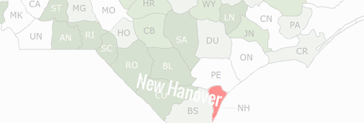 New Hanover County Map