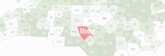 Moore County Map