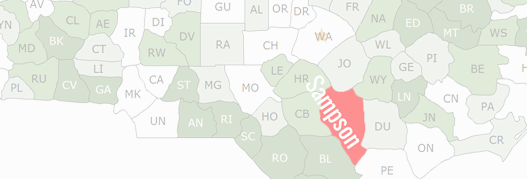 Sampson County Map
